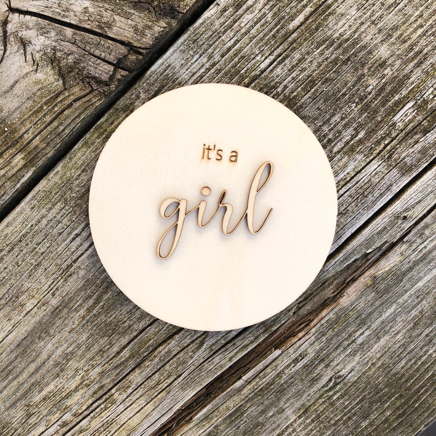 Aankondiging | it’s a girl reliëf